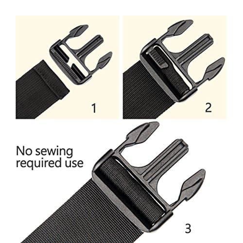 DYZD Plastic Buckle Repair Kit Quick Release Buckles No Sewing Required for Backpack Bag (4pcs Black,25 mm) — view 5