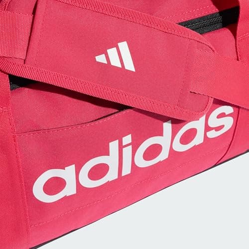 adidas Unisex Essentials Linear Duffel Bag Duffel_Bag, Power Pink/White, S — view 3