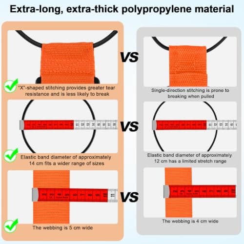 Luggage Connector Straps for Suitcases Adjustable Flexible Luggage Accessories Elastic Fastening Bag Strap Orange — view 6