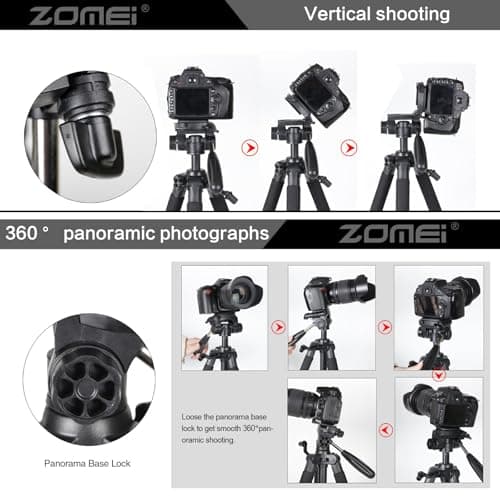 ZOMEI Q111 55-inch Smartphone Flexible Aluminum Travel Tripod(Silver) — view 4