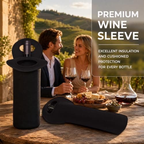 2 Pack Neoprene Bottle Carrier Tote, Insulated Wine Cooler Bag — view 3
