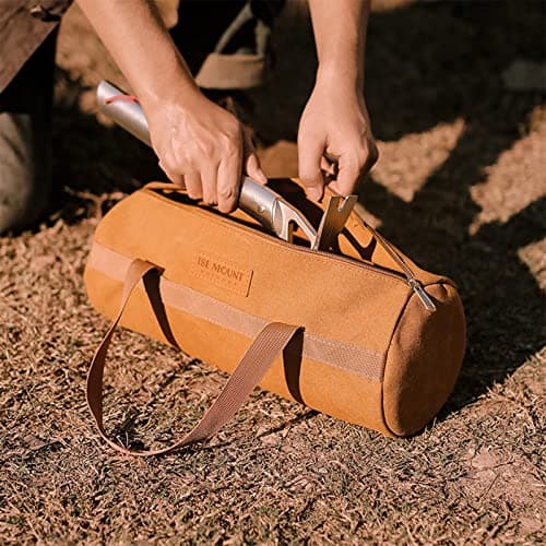 kowaku Heavy Duty Tent Stakes Storage Bag Durable Tent Pegs with Handle Portable Large Capacity Bags Pouch Organizer for Camping Backpacking Hiking, Thickened with Logo — view 5