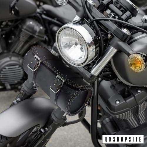 ukshopsite Motorcycle Motorbike Genuine Leather Tool Roll Saddle Bag TR1 — view 3