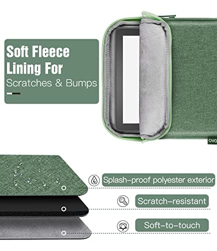 TiMOVO 6-7 Inch Sleeve Case for eReader, Bodhi Green — view 5
