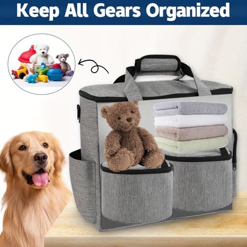 Dog Travel Bag Airline Approved, Pet Weekender Set with Collapsible Bowls — view 3