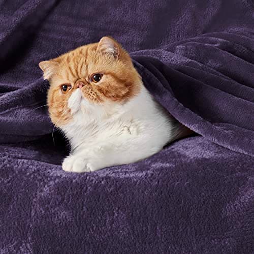 Bedsure Fleece Throw Blanket for Bed - Flannel Fleece, Purple, 150x200 cm — view 2