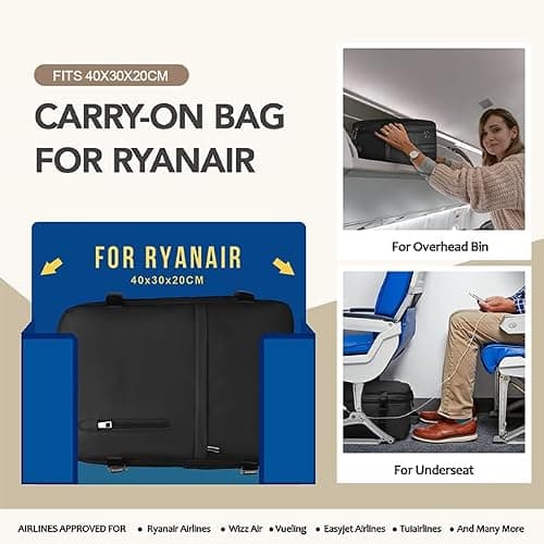 Xkdoai for Ryanair Cabin Bags 40x30x20, Travel Backpack Womens — view 2