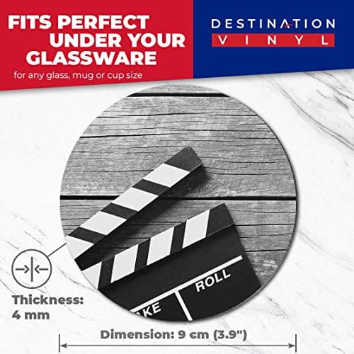 2 x Round Coasters - Roll Camera Action Movie Film - Cork Backed Home Kitchen Accessory Tea Coffee Mug Mat #41940 — view 6