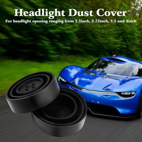 Akozon Headlight Dust Cover, 2pcs 100mm Universal Car LED Headlamp Bulb Rubber Dust Cap Housing Seal Shell Waterproof, Suitable For 2.5in, 2.75in, 3.5in, 4inch Opening — view 4