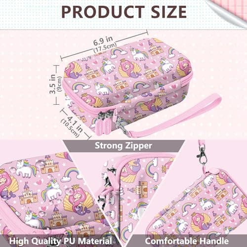 Leayjeen Kids Instant Print Camera Case Compatible with HiMont/Manttely/CAMCLID/GREENKINDER/Gofunly/Hangrui,Christmas Birthday Gift for Boys and Girls(Case Only) Pink Unicorn — view 2