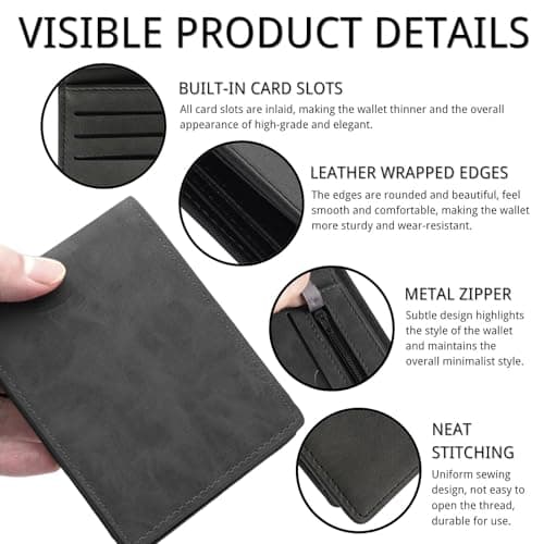 KEYRI 1 PCS Leather Wallets Mens Slim Wallet for Men UK — view 3