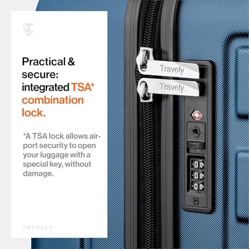 Polycarbonate XL Suitcase Large 77cm - 158cm Linear Dimensions - 20kg Suitcase Including TSA Lock, Hard Shell, Travel Case — view 6