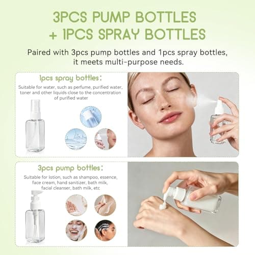 4 in 1 Travel Dispenser Bottle, Leak Proof Travel Toiletry Container — view 3