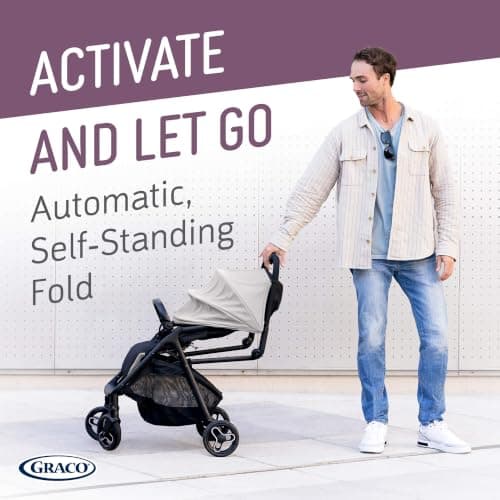 Graco Myavo Compact Stroller/Pushchair with Raincover - Suitable from Birth to Approx. 4 Years (0-22kg). Lightweight at only 5.8kg with a one-Second, one-Hand fold, Steeple Gray Fashion — view 3