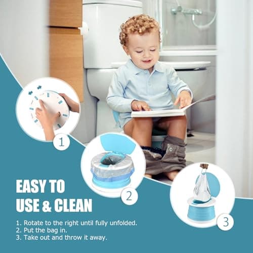 Portable Foldable Potty for Toddlers 2-in-1 Travel Potty Kids Training Toilet Seat — view 3
