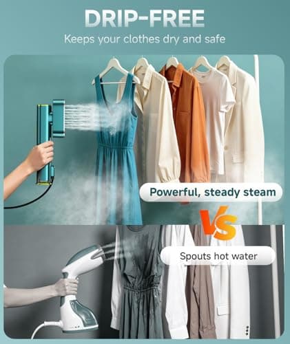 MGEELED Handheld Clothes Steamer 1200W | 15s Fast-Heat-Up Garment Iron — view 6