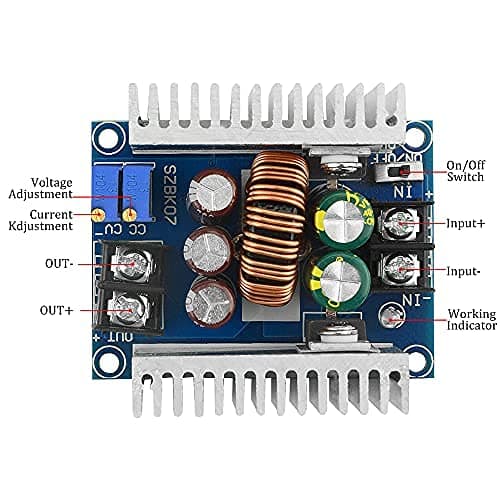 BGTXINGI 2Pcs 20A 300W High-Power Buck Converter Adjustable Constant Voltage Constant Current Power Module Charging LED Drive with Short Circuit Protection DC 6-40V to DC 1.2-36V — view 5