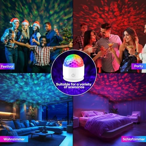 Sky Projector, Galaxy Projector for Gift Parties, Sensory Lights with 16 Colors+7 Brightness, Night Light with Remote Control, LED Light for Room Decor, Bedroom Accessories — view 6
