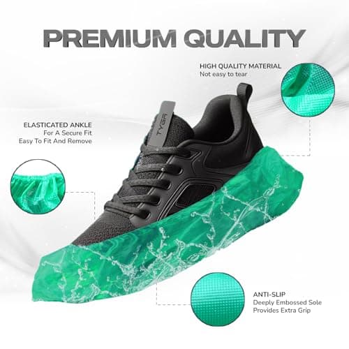 TYGA STORE 30 Pieces Disposable Shoe Covers - Green — view 5