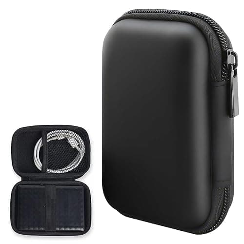 DreamAug Multi-Functional EVA Tech Storage Case—Shockproof Portable Case for Hard Drives/Power Banks/Cables, Essential Portable Travel Storage Bag for Charging Electronics (Pure Black)