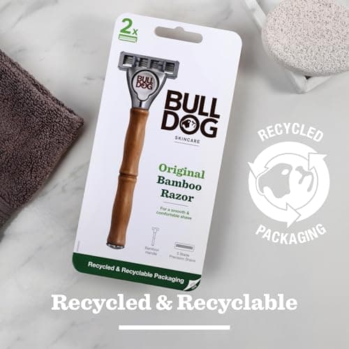 Bulldog Skincare - Original Bamboo Razor Multipack, Smooth Glide Razor Handle Plus 9 Blade Refills for Men — view 4