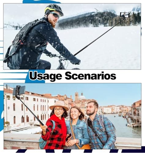 Invisible Extended Selfie Stick 1.2m Aluminum Alloy Pole – Stable Anti-Shake Selfie Stick Compatible with Insta 360 X5/X4/X3/GO/ONE GoPro Camera Accessories Travel Sports Vlog Camera — view 6