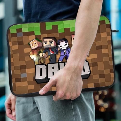 Personalised ANY NAME Cool Pixel Art funny Video Gamer, Gaming Enthusiast Birthday Gift for Kids, Boys, Girls, Back to School, iPad Air/Pro/Mini, Laptop Sleeve/Cover. (14") — view 4