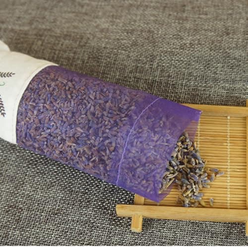 6pcs Lavender Sachet Bags Empty Cotton Travel Pouches with Ribbon — view 2