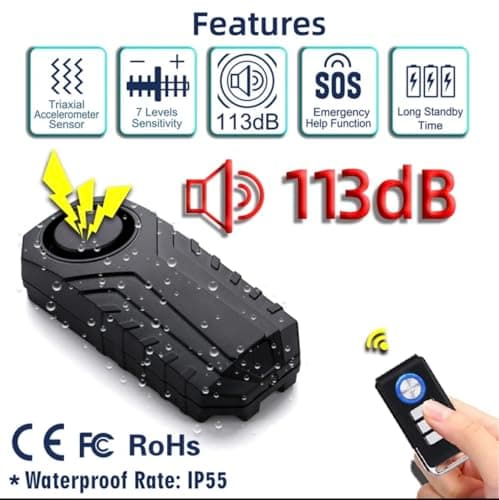 8 x Fits Tent Box/Roof Tent Anti-Theft Security Nuts Tamperproof Locking Nuts Set + Roof Tent Security Motion Sensing 113db Alarm + Alarm Holder ULTIMATE SECURITY BUNDLE — view 3