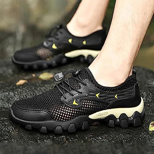 Mens Breathable Slip On Sandals Mens Trekking Shoes Breathable Climbing Trainers Comfortable Working Sneakers Outdoor Sport Sneakers Quick Dry Camping Footwear Travel Shoe Anti Slip Walking Trainers — view 3