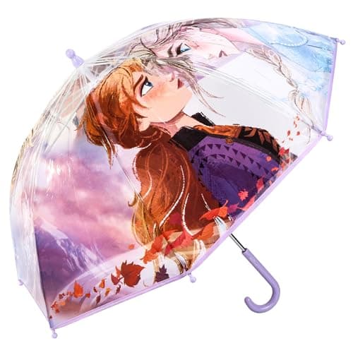 Frozen Kids Dome Umbrella – Official Licensed Children's Character Toddler Umbrella, Strong, Lightweight & Windproof School Rain Umbrella for Girls & Boys, Child-Friendly Safety Opening