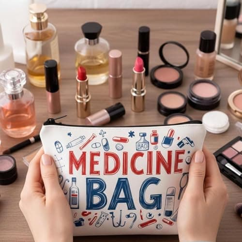 Portable Travel Medicine Bag - 22 x 18cm Large Medication Organizer Pouch - Water-Resistant Zipper Bag for Pills, Nursing Supplies & First Aid Essentials - Daily Medical Storage Pouch for Home & Trave — view 4