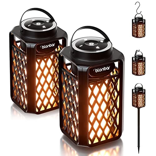 blonbar Led Flame Speaker,Outdoor Bluetooth Speaker with Torch Atmosphere,10W Outdoor Portable Stereo Speaker,IP65 Waterproof Torch Lights for Patio Home Decor,Ideal for Men Women Couples Dads Moms
