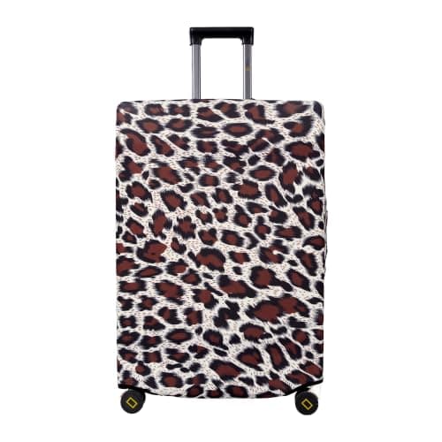 Periea Luggage Covers for Suitcases – Suitcase Cover – Premium Elasticated Material – Small, Medium, Large or Extra Large (Large, Gold Leopard)