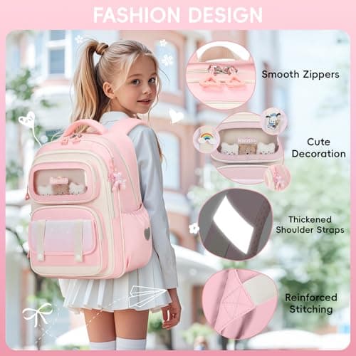 Tanou Girls Backpack Ergonomic School Bag Girl Children's Backpacks Cute — view 2