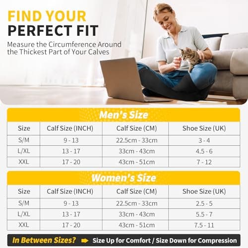 CAMBIVO Compression Socks for Men & Women, 8-15 mmHg Flight Socks, 3 Pairs — view 3