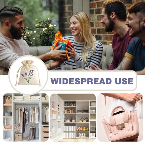 12 Pack Lavender Bags, Lavender Sachets for Wardrobes Drawers and Storage, 8 x 10 cm, Natural for Moth Repellent and Aromatherapy, Scented Fabric Pouches for Clothes Home and Car Freshening — view 4
