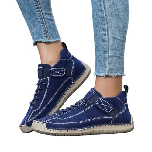 Casual Hiking Shoes for Hand Everyday - Flexible Soft Sole Comfortable Flat Slippers Breathable Design for Travel Leisure Spontaneous Activities, darkblue, 8 UK — view 2