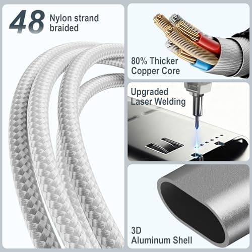 Travel Essentials for Apple Watch Charger 3 in 2 Multi Charger Cord-White — view 6