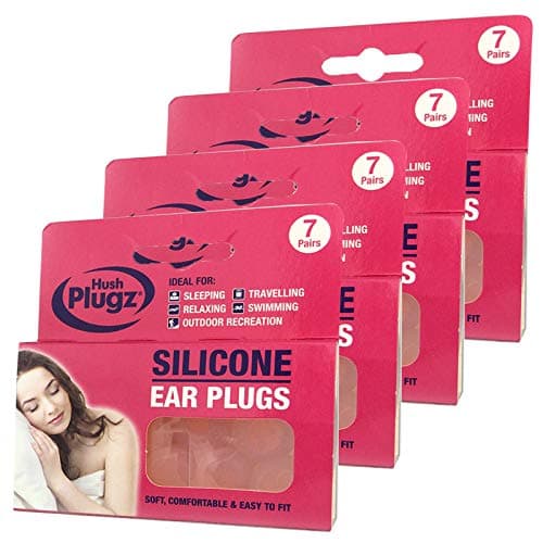 Hush Plugz Silicone Earplugs (4 Packs (28 Pairs))