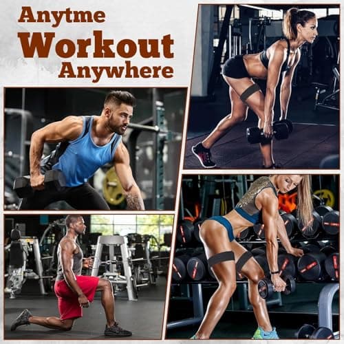 Occlusion Bands for Women Glutes, 2 Pcs Occlusion Bands Glutes Hip Building Blood Flow Restriction Bands BFR Bundle Booty Bands for Women Exercising — view 6