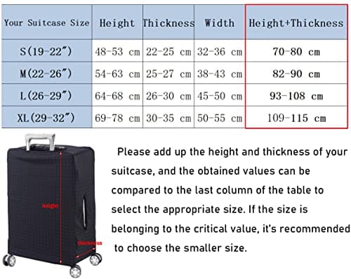 LEAFOREST Travel Luggage Cover Suitcase Cover Protector Fits 19-32 Inch — view 6