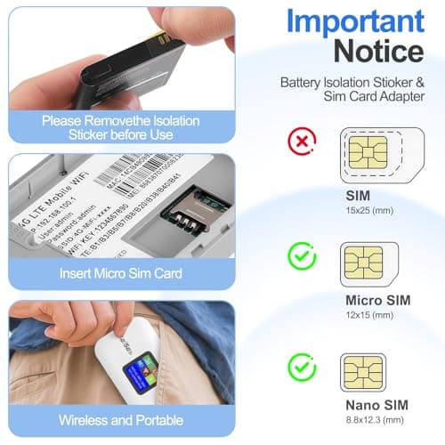 4G/5G LTE WiFi Router, Portable 4G/5G Wifi Travel Router with SIM Card Slot,150Mbps Speed UsersMobile WiFi Router Dongle Connects Up to 10 Devices, High Compatibility — view 3