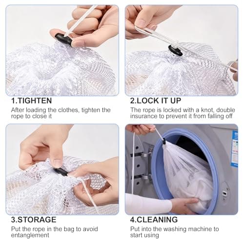 20x24 Inch Durable Mesh Laundry Bag with Secure Drawstring, Ideal for Home and Travel, Protects Delicates and More — view 6