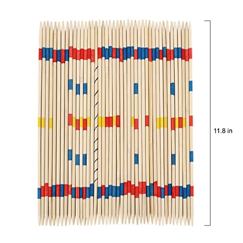 Gonoelec 41 Piece 12 Inch Bamboo Pick Up Sticks Game Classic Table Game Fun Family Board Game Gift for Adults and Kids — view 3
