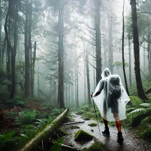 ZENO Rain Poncho Waterproof Adult - Festival Poncho - Waterproof, Disposable, Clear with Hood - Emergency Rain coat for Hiking, Cycling, Camping, Concert - Pack of 6 — view 3