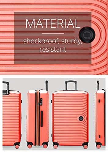 HAUPTSTADTKOFFER - MITTE - Medium Sized Hard Shell Suitcase, Expandable Check-in Luggage, TSA, 4 Double Spinner, 69 cm, 93 L, Coral — view 5