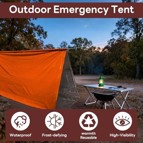 Deecam Emergency Survival Tent, Waterproof Foldable Thermal Shelter — view 5