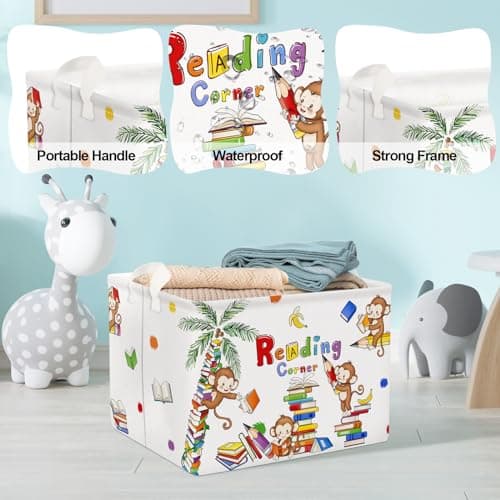 Clastyle 36L Kids Laundry Basket Learning Clothes Toys Storage Box — view 4