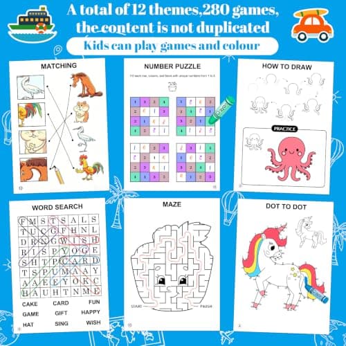 Kalysky 20 Travel Games Activity Books for Kids, Plane Activities for Kids — view 4
